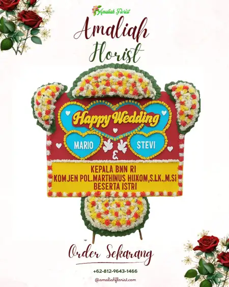 Papan Bunga Pernikahan Sidokelar